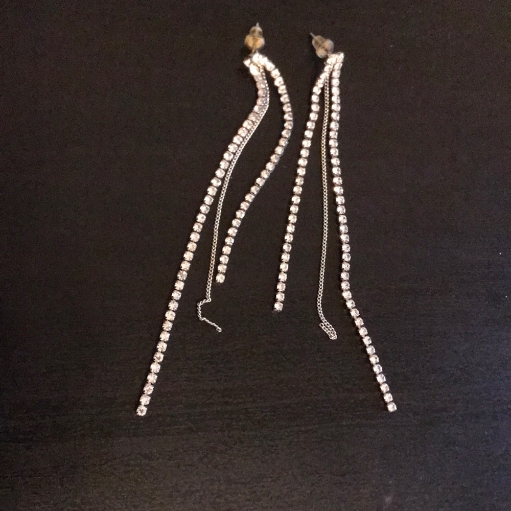 Silver statement earrings